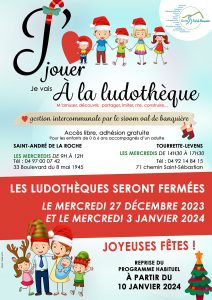 fermeture ludotheques 2023/2024